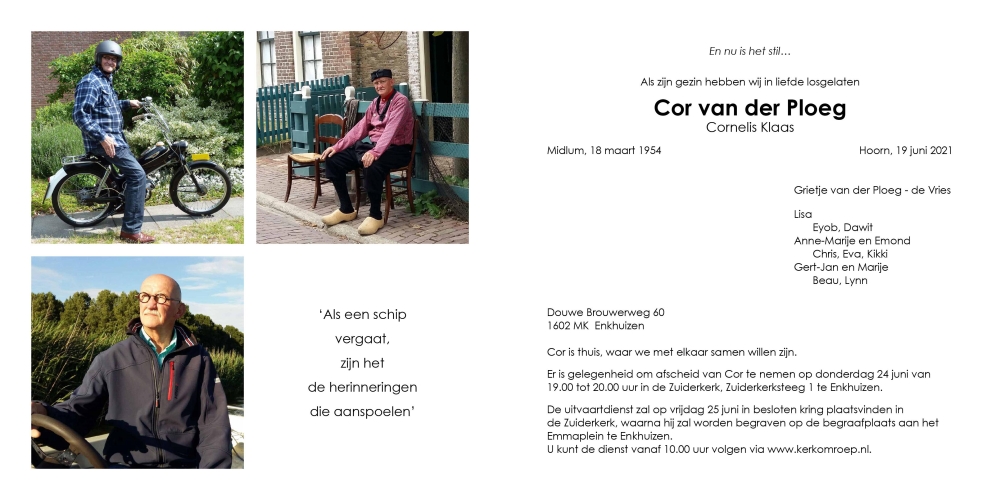 Rouwkaart Cor van der Ploeg-2