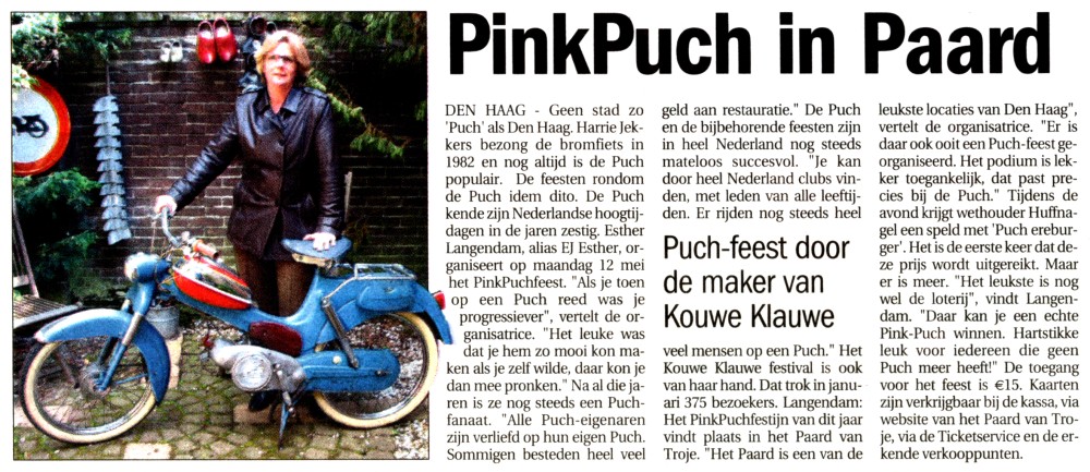 Pink Puch in Paard knipsel 2008
